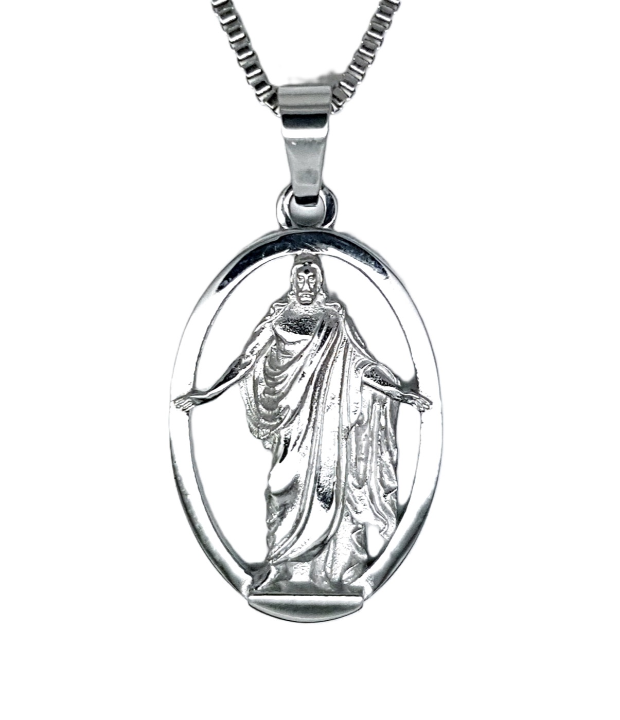 Christus Necklace, Stainless Steel #744