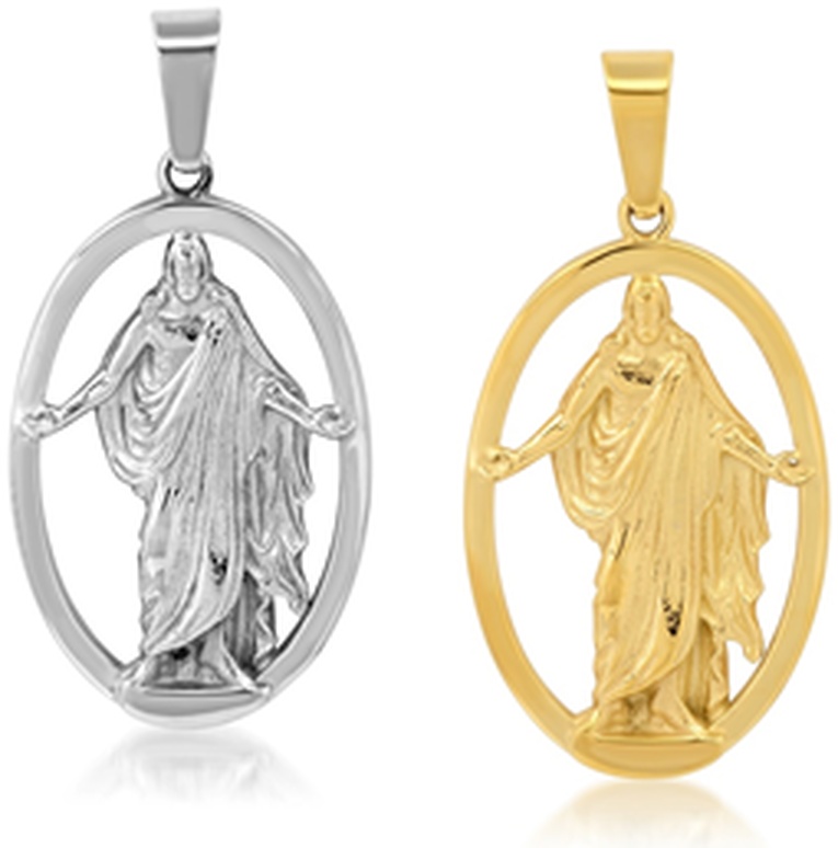 Christus pendants in sterling silver and gold plate